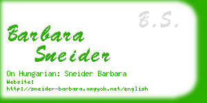 barbara sneider business card